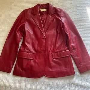 Red Genuine Leather Jacket